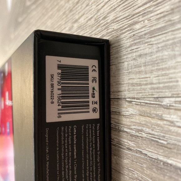 Brydge 12.9 iPad Pro 3rd & 4th Wireless Bluetooth Keyboard w/ Backlit Keys Gray - Picture 4 of 12